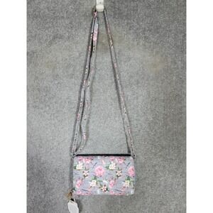Mundi Mauve‎ Terrace Floral Flap Organizer Adjustable Strap My Backup Buddy New